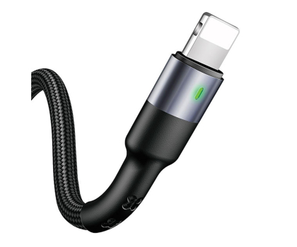 Kabel USAMS Kabel pleciony lightning 1m 2A Fast Charging czarny